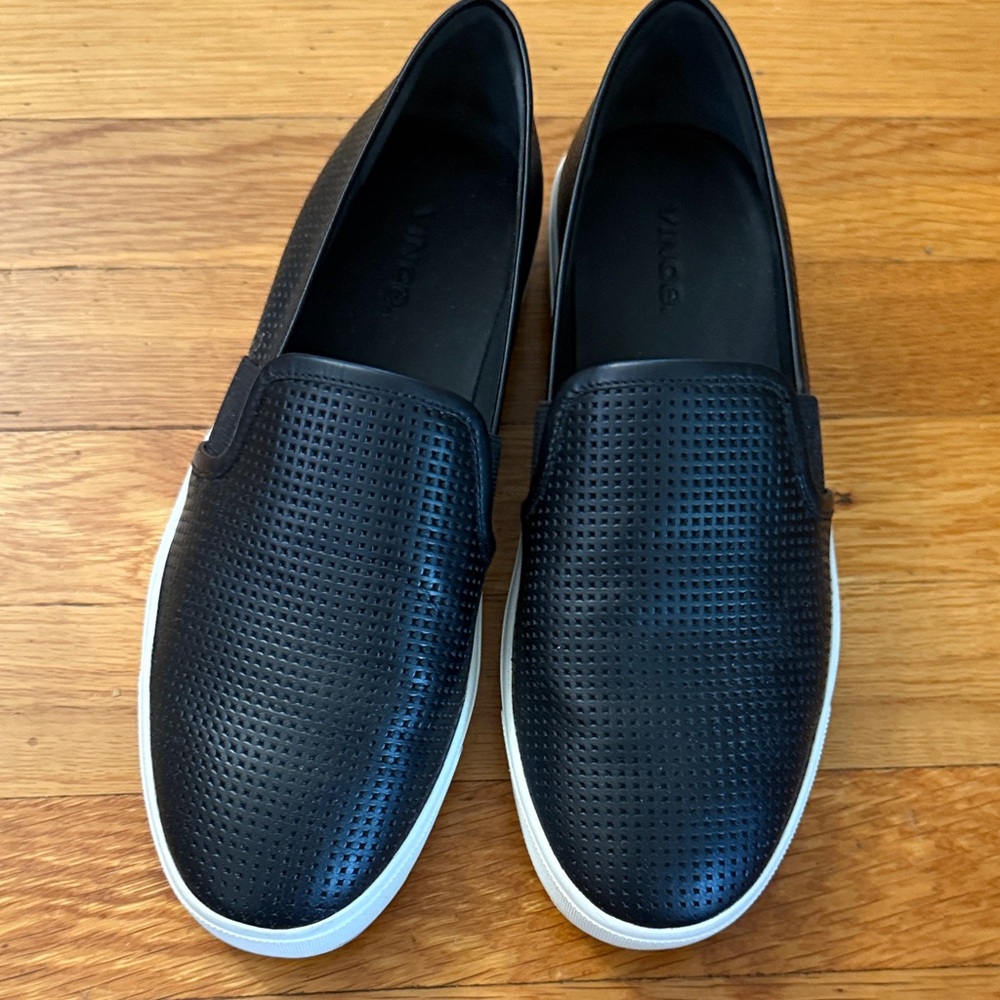Vince Black Perforated Women’s Loafers